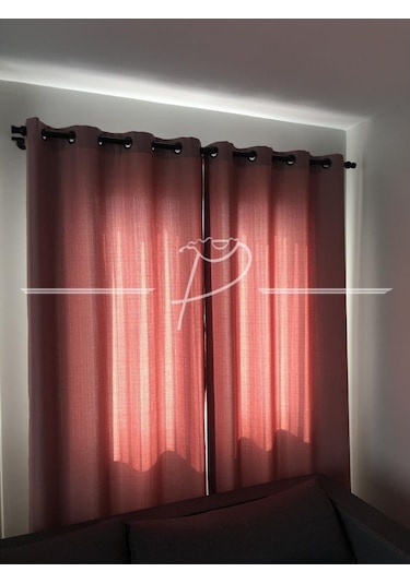 Fon Perde Kapsüllü Kuşgözü Keten Fonluk Aplim Desen