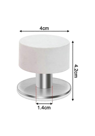 Adet Kendinden Yapışkanlı Kapı Stoperi Sağlam Paslanmaz Çelik Kauçuk Stoper Beyaz Diğer