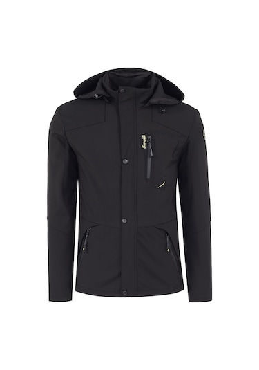 Buratti Çıkarılabilir Kapüşonlu Suya Dayanıklı Softshell Erkek Mont 497Luis Siyah Buratti Çıkarılabilir Kapüşonlu Suya Dayanıklı Softshell Erkek Mont 497Luis Siyah