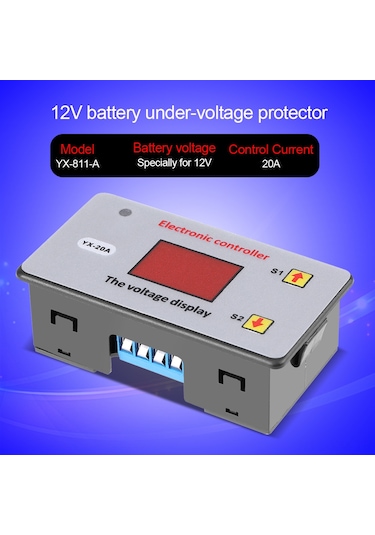 Ximistore9 12v Akü Aşırı Deşarj Koruması, Led Gösterge Ve Düğme Ayarı İle Otomatik Açma/kapatma Kontrolörü