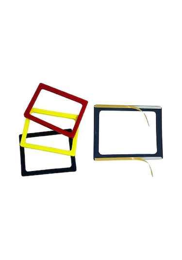 Plastik Çerçeve Bantlı - A/6 15 10,5 Cm , Pakette 10 Adet Mavi