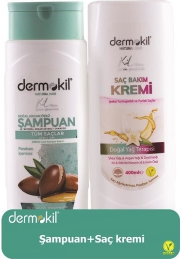 Dermokil Argan Şampuan 400 ml + Saç Kremi 400 ml 2'li Set