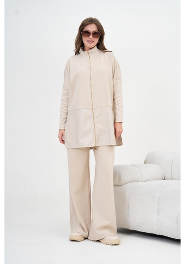 Ftz Kadın Deri İki İp Takım Bej 30949 Bej