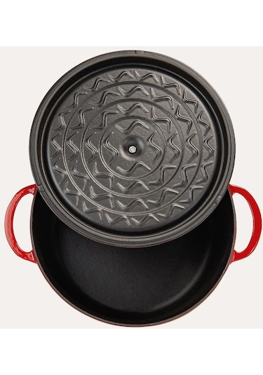 Sürel Döküm Derin Tencere Kırmızı 28 CM