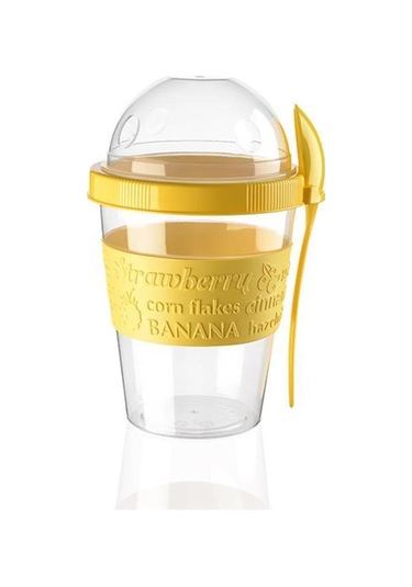 Take'N Go Kapaklı Kaşıklı Pratik Taşınabilir Meyveli Yoğurt Kabı N1138417