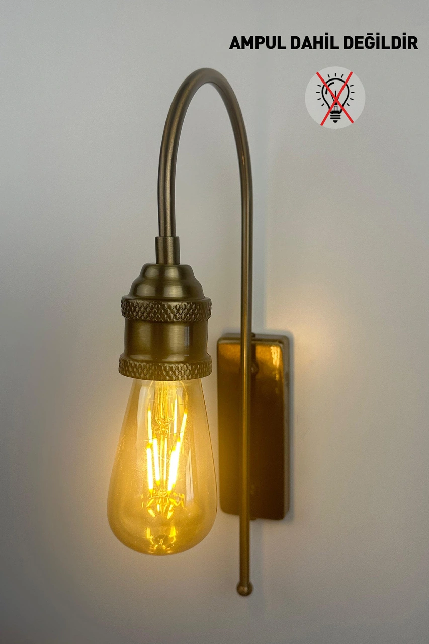 Deksa Eskitme Rengi Aplik Tekli Duvar Lambası Salon Koridor Restoran Dekoratif Aplikleri Eskitme