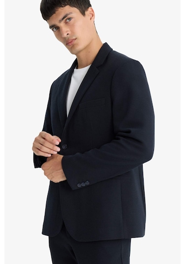 Defacto Modern Fit Düğmeli Cepli Blazer Ceket F2347ax25aunv163 Lacivert