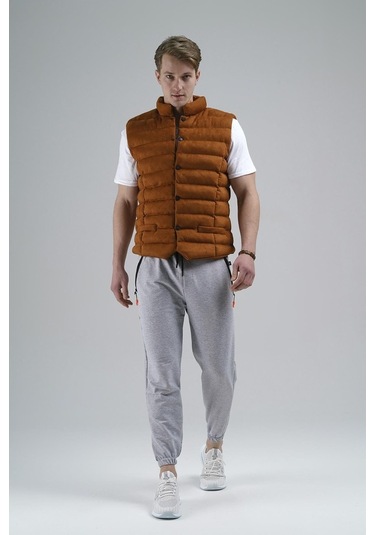 Tobia Slim Fit Cepli Dolum Süet Erkek Yelek