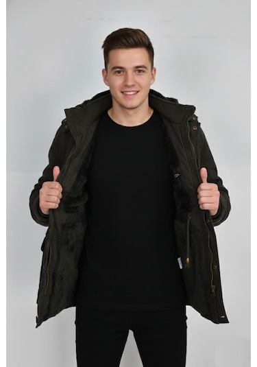 Dynamo Erkek Spor Kanvas Kapüşonlu Parka M2585 Bgl-st04915 Haki