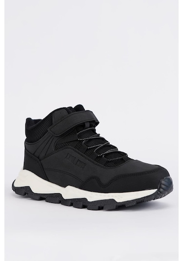 Cool Doruk Kauçuk Kaymaz Taban Ortopedik Erkek Çocuk Bot Siyah