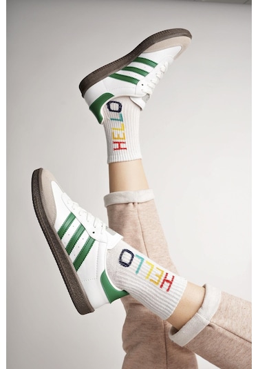 Muggo Jabbar Unisex Ortopedik Günlük Garantili Bağcıklı Yürüyüş Koşu Sneaker Spor Ayakkabı Yeşil