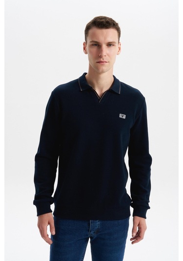 Arma Erkek Regular Fit Polo Yaka Sweatshirt Karbon Fırçalı Selanik, %65 Pamuk %35 Polyester, Düğmesiz Basic K30554698602 Lacivert Arma Erkek Regular Fit Polo Yaka Sweatshirt Karbon Fırçalı Selanik, %65 Pamuk %35 Polyester, Düğmesiz Basic K30554698602 Lacivert