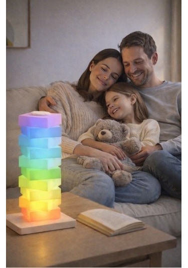 Led Tower Dıy Assembly Night Light 360 Rgb Ambiyans Aydınlatması