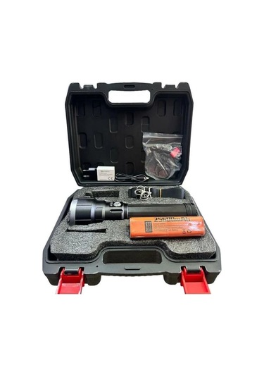 55 Watt 5500 Lümen Profesyonel Büyük Şarjlı El Feneri Pd-13000 Siyah