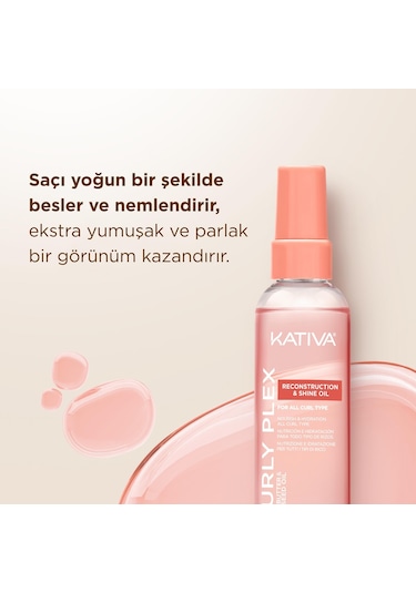 Kativa Curly Plex Bukle Onarıcı & Parlatıcı Yağ 110 Ml