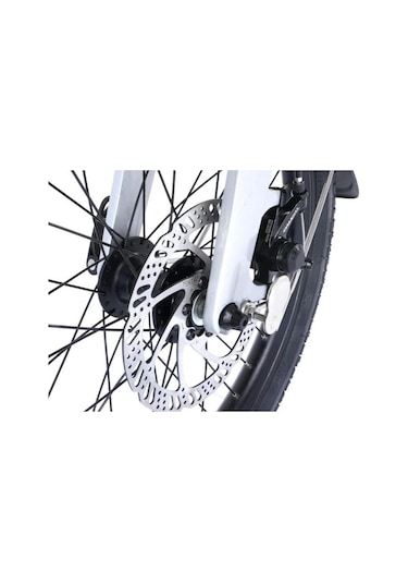 Alba Fold X Premium Katlanır Elektrikli Bisiklet Gümüş Lcd Gösterge 12.8ah Batarya, Hd Fren Antrasit - Gri