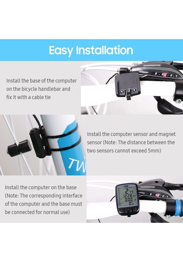 Konesam Bisiklet Hızı Ve Mesafe Ölçer, Lcd Ekranlı Gece Işığı, Sd-563a Kablolu Siyah, Çok Fonksiyonlu Bisiklet Bilgisayarı Siyah