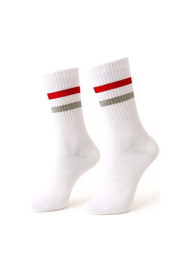 Erkek Siyah Beyaz Soket Çorap 2 Li Set Pamuklu Spor Ve Günlük Kullanım Plus Scorpion Siyah Beyaz