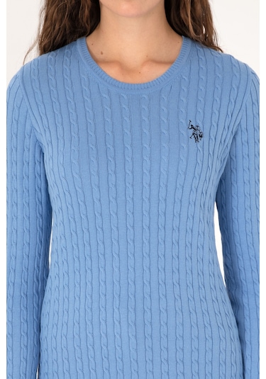 U.s. Polo Assn. Kadın Açık Mavi Kazak /triko 50313626-vr003 Acık Mavı