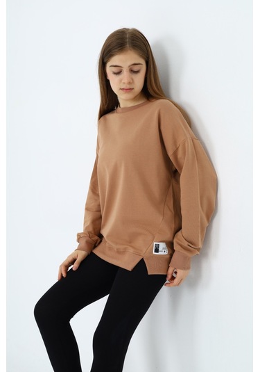 Toontoy Kız Çocuk Sweatshirt Kahverengi