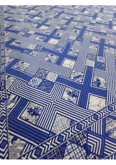 Savan Dokuma Halı Örtüsü 6m² Mavi