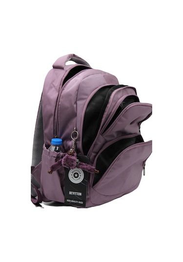 Özel Su İtici Kumaş Mürdüm Unisex Okul Çantası 34600