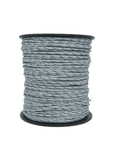 Mg Ropes Paracord İp 4 Mm Gri Beyaz Desenli No:77 10 Metre Çok Renkli