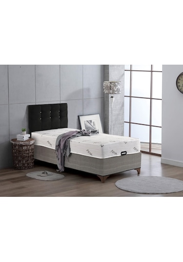 Azrayatakmobilya Tek Kişilik Yatak+Baza+Başlik (Ortopedik)