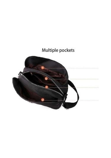 Tongxida Moda Vintage Vahşi Su Omuz Messenger Çantası Kadınlar İçin Seyahat Çantası Siyah