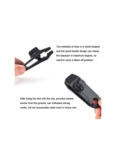 Tongxida Dayanıklı Nylon Çadır Klipsleri - Karavan, Tekne, Kamp İçin 5/10/20'li Paket Kırmızı Kırmızı