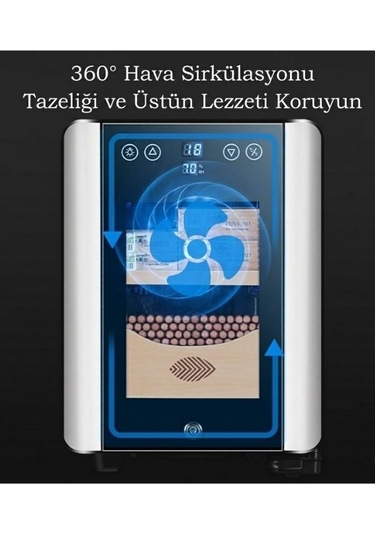Elektrikli Puro Nemlendirici Kabin 8l Sessiz Kontrol, Çift Cam Kapı