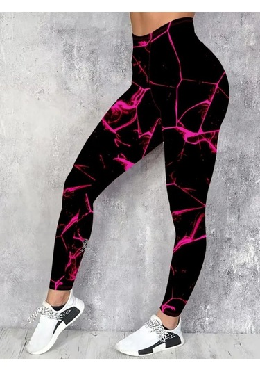 Kadın Yüksek Bel Renk Detaylı Dalgıç Tayt Mor