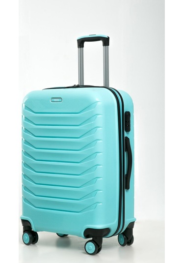 Yefa Pp Polipropilen Kırılmaz Orta & Kabin Boy 2'li Valiz Seti Su Yeşili
