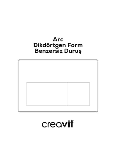 Creavit Arc Parlak Krom Kaplama Kumanda Paneli GP8004.00 Krom