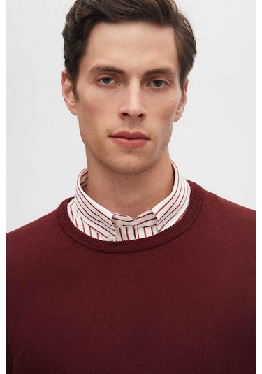 Regular Fit Bordo Tüylenme Yapmayan Bisiklet Yaka Triko Kazak Bordo Regular Fit Bordo Tüylenme Yapmayan Bisiklet Yaka Triko Kazak Bordo