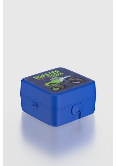 Renga Leya Monster Truck Desenli Pp Çocuk Beslenme Kabı 412003 Mavi Mavi