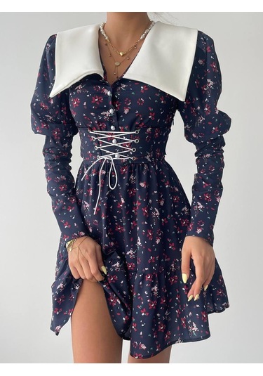 Dreamy İp Detaylı Mini Elbise S