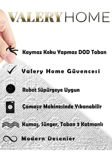 Yıkanabilir Post Peluş Yolluk Açık Gri