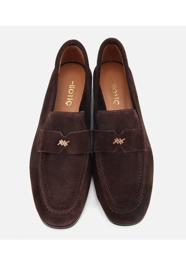 Hotiç Kadın Süet Deri Kahverengi Yumuşak Dokulu Klasik Loafer 01ayh312410a480 01ayh312410a480 Kahverengi