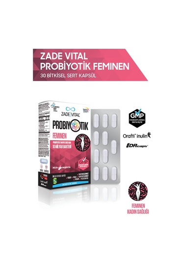 Zade Vital Probiotics Feminen 30 Kapsül Probiyotik