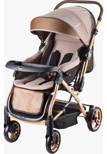 Babycare Bc65 Capron Lüx Çift Yönlü Bebek Arabası Kahverengi