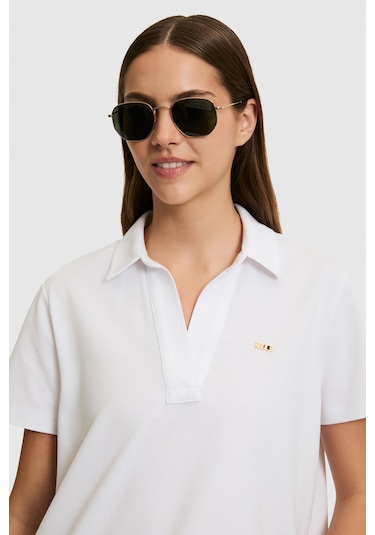 U.S. Polo Assn. U.s. Polo Assn. Kadın Beyaz Tişört Basic 50323447-vr013