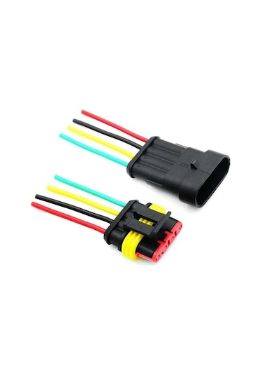 Kablolu 4-pin Su Geçirmez Konnektör Takımı-4981