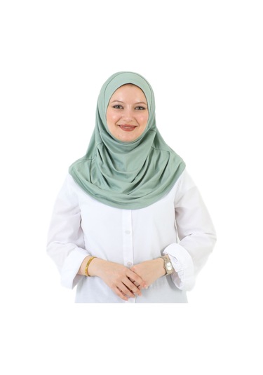 Hazır Giyim Türban Yumuşak Başörtü Şal - Açık Yeşil Açık Yeşil