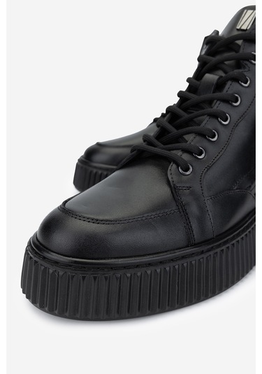 Valmenti Erkek Hakiki Deri Siyah Casual Bot 352 21589 Erk Bot Sk24-25 Sıyah Nappa Siyah