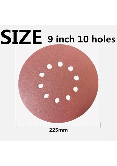 Padalink 225mm 10 Delikli Zemin Zımparası Seti - 30 Adet P60-p320 Fırçalı Arkaflı, Duvar Zımparalarına Uygun, Toz Toplama Ve Verimlilik Artırıcı