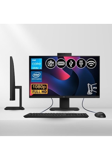 Asus V440VAK-I38256B0D-ATL1 i3-1315U 8 GB 512 GB NVMe SSD 23.8" Free Dos AIO Masaüstü Bilgisayar