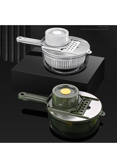 Cbtx 6'sı 1 Arada El Korumalı Sebze Kesici, Su Filtreli Ve Depolama Fonksiyonlu Gri