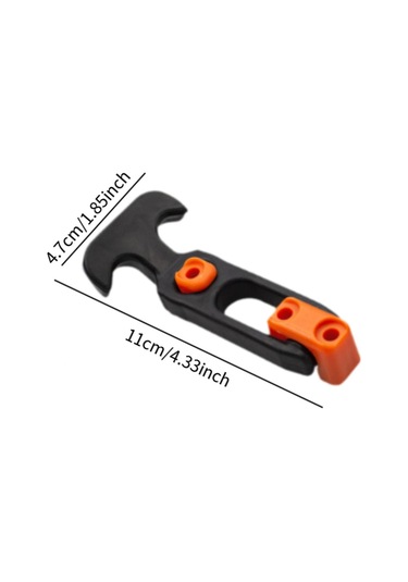 Dolıty T Saplı Kilit Elastik Alet Kutusu Tokası Motor 47mmx110mm Siyah Ve Turuncu Çok Renkli