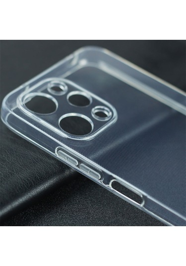 Prolysus Xiaomi Redmi 12 Kılıf Kamera Korumalı Şeffaf Yumuşak Silikon Kılıf